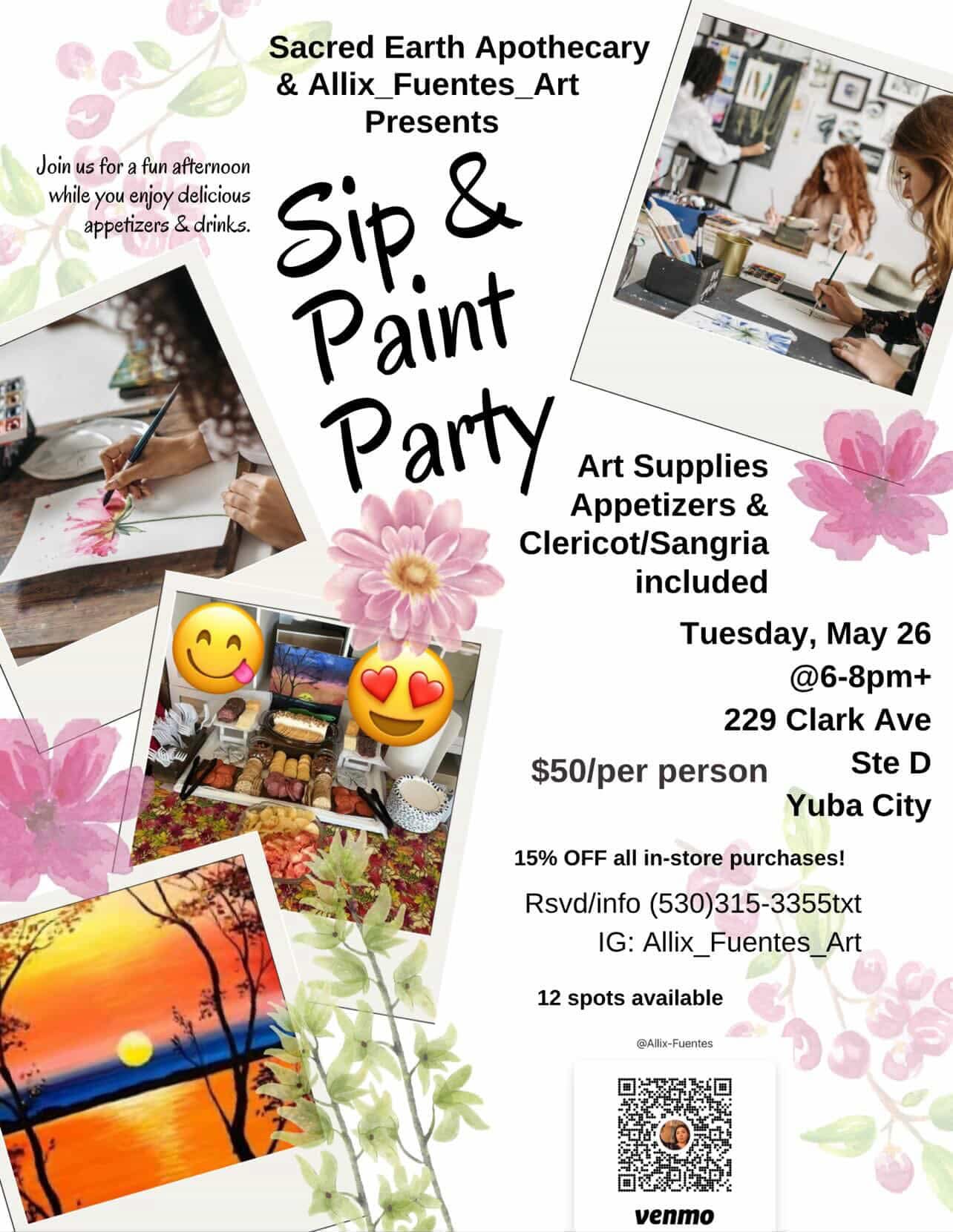 Sip & Paint Party flyer